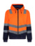 Mikina s kapucňou Pro Hi Vis Full Zip - Regatta, farba - orange/navy, veľkosť - XL