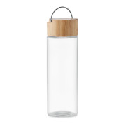 Sklenená fľaša s bambuspvým viečkom