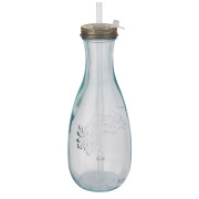Fľaša z recyklovaného skla so slamkou Polpa