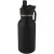 Športová fľaša s objemom 400 ml z nerezovej ocele so slamkou a pútkom Lina, farba - černá
