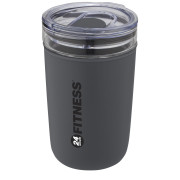Sklenený kelímok s objemom 420 ml s vonkajšou stenou z recyklovaného plastu Bello
