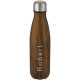 Nerezová fľaša s vákuovou izoláciou s objemom 500 ml s drevenou potlačou Cove