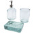Trojdielna kúpeľňová sada z recyklovaného skla Jabony - Authentic, farba - průhledná bezbarvá