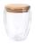 Glass thermo mug, farba - transparent