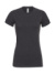 Dámske voľné tričko CVC Jersey s krátkymi rukávmi - Bella+Canvas, farba - dark grey heather, veľkosť - S