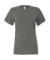 Dámske voľné tričko CVC Jersey s krátkymi rukávmi - Bella+Canvas, farba - deep heather, veľkosť - S
