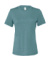 Dámske voľné tričko CVC Jersey s krátkymi rukávmi - Bella+Canvas, farba - heather deep teal, veľkosť - S