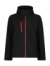 Venturer 3-vrstvová Softshellová bunda s kapucňou - Regatta, farba - black/red, veľkosť - 2XL