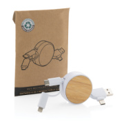 Zvinovací kábel 6 v 1 Ontario z RCS recyklovaného plastu - XD Collection