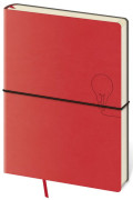 Zápisník Flexio L linajkový Red