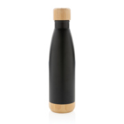 Nerezová termo fľaša s bambusovými detailmi - XD Collection