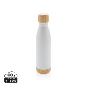 Nerezová termo fľaša s bambusovými detailmi - XD Collection