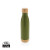Nerezová termo fľaša s bambusovými detailmi - XD Collection, farba - zelená