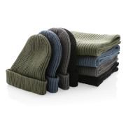 Dvojito pletená beanie čapica Impact z Polylana® AWARE™ - XD Collection