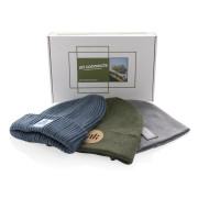 Dvojito pletená beanie čapica Impact z Polylana® AWARE™ - XD Collection
