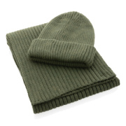 Dvojito pletená beanie čapica Impact z Polylana® AWARE™ - XD Collection