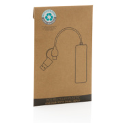 USB hub z RCS recyklovaného plastu - XD Collection