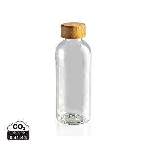 Fľaša na vodu z GRS RPET s bambusovým uzáverom - XD Collection