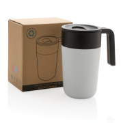 Hrnček s madlom z GRS recyklovanej ocele a plastu - XD Collection