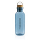 Fľaša na vodu z GRS RPET s bambusovým uzáverom a madlom - XD Collection
