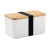 Obedový box s bambusovým vekom, farba - bílá