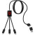 Predĺžený bambusový kábel 5v1 C28 - SCX design, farba - červená