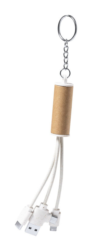 Paplen prívesok na kľúče s USB nabíjacím káblom