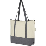 Nákupní taška na zip z recyklované bavlny s gramáží 320 g/m² o objemu 10 litrů Repose