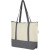 Nákupní taška na zip z recyklované bavlny s gramáží 320 g/m² o objemu 10 litrů Repose, farba - přírodní