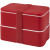 Dvojvrstvová obedová krabička MIYO, farba - červená