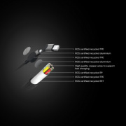 Nabíjací kábel 6 v 1 Oakland 1,2m 45W z RCS recykl. plastu - Urban Vitamin