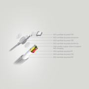 Nabíjací kábel 6 v 1 Oakland 1,2m 45W z RCS recykl. plastu - Urban Vitamin