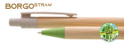 BORGO STRAW guľôčkové pero bambus/plast/slama 