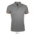 Pasadena - pánske polo 200g - Sol's, farba - melanžová šedá/oranžová, veľkosť - XL
