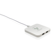 Bezdrôtová nabíjačka 10W s USB výstupmi z RCS recykl. plastu - XD Collection