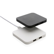 Bezdrôtová nabíjačka 10W s USB výstupmi z RCS recykl. plastu - XD Collection
