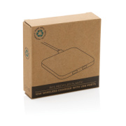 Bezdrôtová nabíjačka 10W s USB výstupmi z RCS recykl. plastu - XD Collection