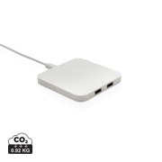 Bezdrôtová nabíjačka 10W s USB výstupmi z RCS recykl. plastu - XD Collection
