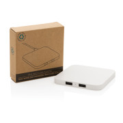 Bezdrôtová nabíjačka 10W s USB výstupmi z RCS recykl. plastu - XD Collection
