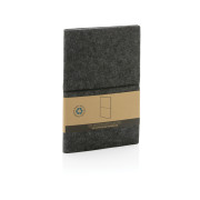 Zápisník A5 s mäkkou väzbou z GRS recyklovanej plsti - XD Collection