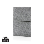 Zápisník A5 s mäkkou väzbou z GRS recyklovanej plsti - XD Collection