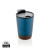Korkový termohrnček z GRS recykl. plastu a ocele - XD Collection, farba - modrá
