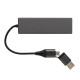 USB rozbočovač Terra z RCS recykl. hliníka - XD Xclusive