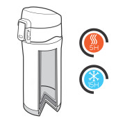 Termohrnček Easy lock z RCS recyklovanej ocele - XD Collection