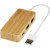 Bambusový USB rozbočovač Tapas, farba - přírodní