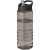 Športová fľaša s výlevkovitým viečkom s objemom 750 ml H2O Active® Eco Treble, farba - charcoal