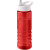 Športová fľaša s výlevkovitým viečkom s objemom 750 ml H2O Active® Eco Treble, farba - červená