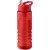 Športová fľaša s výlevkovitým viečkom s objemom 750 ml H2O Active® Eco Treble, farba - červená