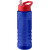 Športová fľaša s výlevkovitým viečkom s objemom 750 ml H2O Active® Eco Treble, farba - modrá