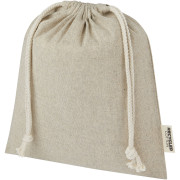 Stredná darčeková taška z recyklovanej bavlny Pheebs 150 gm² GRS s objemom 1,5 l